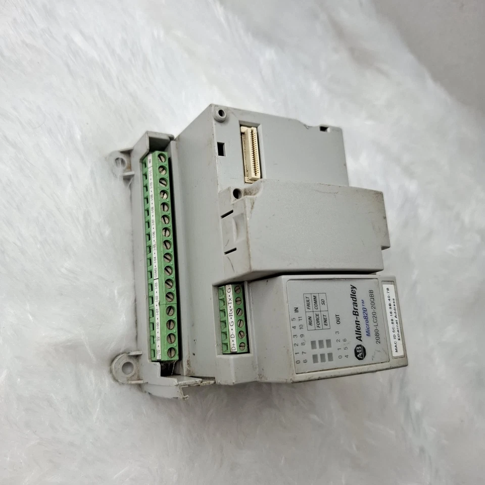 USED ALLEN BRADLEY 2080-LC20-20QBB MICRO820 ETHERNET IP PLC TESTED RUNNING